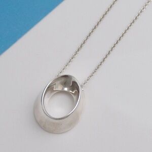 Tiffany & Co 💯% Auth RARE Frank Gehry Morph O Necklace Sm w/Pouch ✨Vintage✨GUC✨
